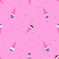 Ice cream Seamless pattern Vector illustration Royalty Free Stock Photo