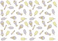 Ice Cream Seamless patterns sweets Royalty Free Stock Photo