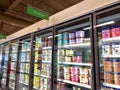 The Ice Cream section of the frozen foods aisle of a Publix grocery store Royalty Free Stock Photo