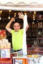 Ice cream seller in Sirince, Turkey