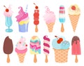 Ice cream set. Royalty Free Stock Photo