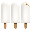 Ice cream set on white background for Your business project. Realistic Snacks for ice cream from milk. Ice lolly. Vector