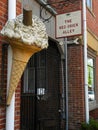 Ice cream sign on building in historic Roscoe Village