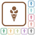 Ice cream simple icons