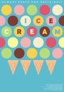 Ice cream simple minimalist poster design