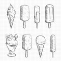 Ice cream sketch collection