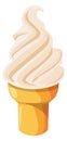 Ice cream soft swirl milk dessert cartoon icon
