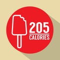 Ice Cream Stick 205 Calories Symbol Royalty Free Stock Photo