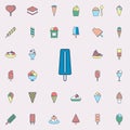 ice cream on stick colored dusk style icon. Ice cream icons universal set for web and mobile Royalty Free Stock Photo