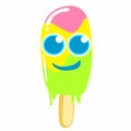 Ice Cream Stick Popsicle Cartoon Vector Illustration Royalty Free Stock Photo