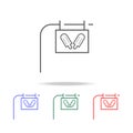 ice cream sticker icon. Elements in multi colored icons for mobile concept and web apps. Icons for website design and development, Royalty Free Stock Photo