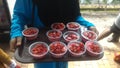 Ice Cream Strawberry at Agro Technology Park in MARDI Cameron Highlands Malaysia.