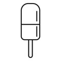 Ice cream summer beach icon, outline style Royalty Free Stock Photo