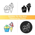 Ice cream to go icon