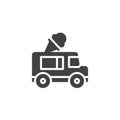 Ice cream truck vector icon