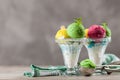 Ice cream vase Royalty Free Stock Photo