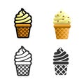 Ice cream vector colored icon set Royalty Free Stock Photo