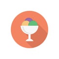 Ice cream vector flat colour icon Royalty Free Stock Photo