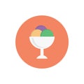Ice cream vector flat colour icon Royalty Free Stock Photo