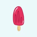Ice cream. Vector flat outline icons. Figure ice cream in cartoon style. Color illustration
