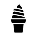 Ice cream vector glyph flat  icon Royalty Free Stock Photo