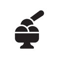 Ice cream vector glyph flat icon Royalty Free Stock Photo