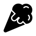 Ice cream vector glyph flat icon Royalty Free Stock Photo