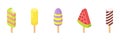 Ice cream vector icecream in cone with chocolate vanilla and iced creamer dessert on scoop illustration icing candy icy