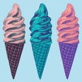 Ice Cream colorfull vector illustration