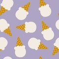 Ice cream vector seamless pattern Royalty Free Stock Photo