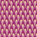 Ice cream vector seamless pattern design on purple background Royalty Free Stock Photo