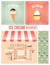 Ice cream vector set