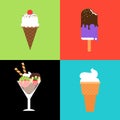 Ice cream vector set Royalty Free Stock Photo