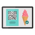 Ice cream vending machine digital display