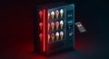 Ice Cream Vending Machine with Smartphone App Ordering System Royalty Free Stock Photo