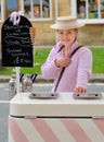 Ice Cream Vendor, Broadway, Cotswolds, England