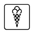 Ice cream vendor pictogram