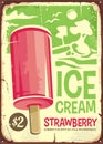 Ice cream vintage ad design