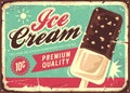 Ice cream vintage tin sign