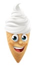 Ice Cream Cone Cartoon Character Mascot