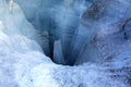 Ice crevasse Royalty Free Stock Photo