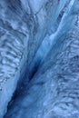 Ice crevice in a glacier