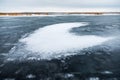 Ice crust on the river Royalty Free Stock Photo