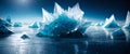 Ice crystal abstract background artwork created with Generative AI Royalty Free Stock Photo
