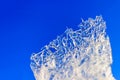 Ice crystal. Abstract background decorative texture of frozen water. Beautiful pattern