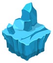 Ice crystal game location. Isometric flying island