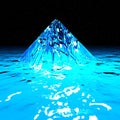 Ice crystal pyramid Royalty Free Stock Photo