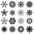 Ice crystal set Royalty Free Stock Photo
