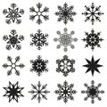 Ice crystal set Royalty Free Stock Photo