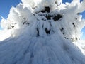 Ice crystals on monutain peak Royalty Free Stock Photo